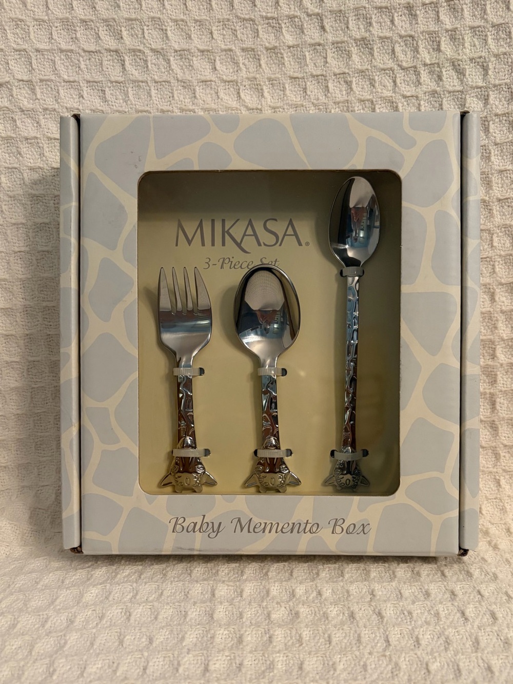 Mikasa Silver Baby Keepsake 3-Piece Flatware Set 2016 New Old Stock In Original